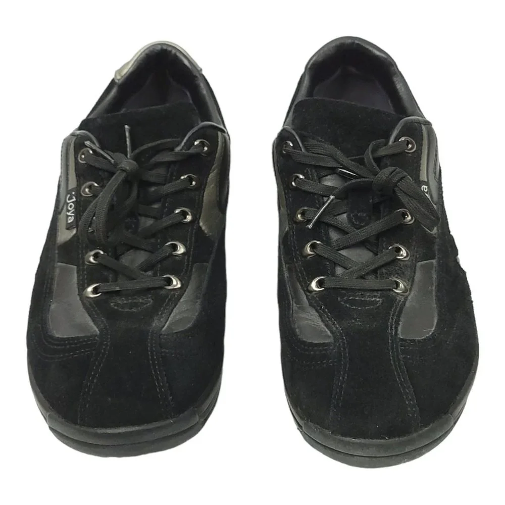 Joya Swiss Venezia Black Suede Leather Toning Womens 7 Shoes Comfort Walking - Picture 9 of 11
